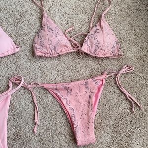 SHEIN pink snake bikini